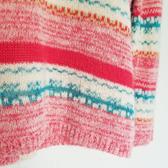 Sparrow Anthropologie Marna Fair Isle Striped Merino Wool Blend Cardigan M $188 - Picture 15 of 16